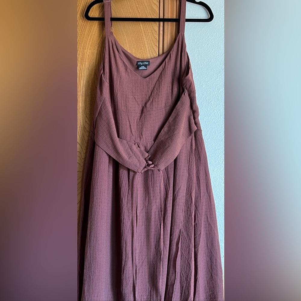 CityChic plum midi dress
